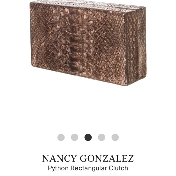 Nancy Gonzalez metallic python 🐍 snake scale evening clutch - Picture 7 of 15
